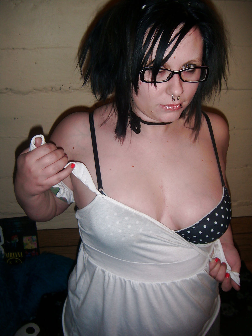 Chubby EMO hottie getting naked #4370534