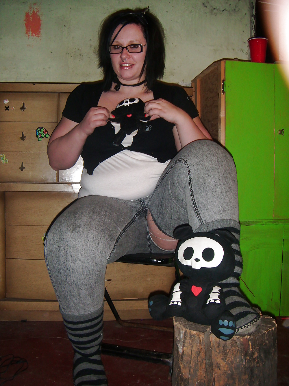 Chubby EMO hottie getting naked #4370547