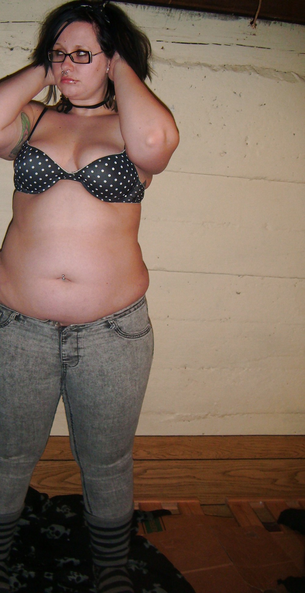 Chubby EMO hottie getting naked #4370560