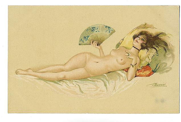 Thematic Drawn Ero Art 5 - French Postcards (3) for MinxGirl #13248131