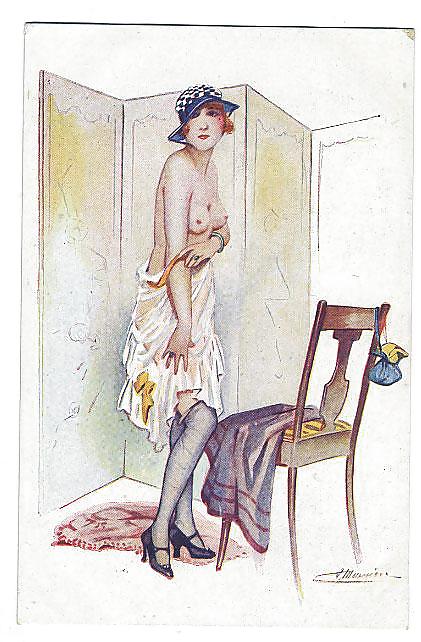 Thematic Drawn Ero Art 5 - French Postcards (3) for MinxGirl #13248135