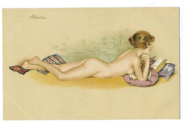 Thematic Drawn Ero Art 5 - French Postcards (3) for MinxGirl #13248153