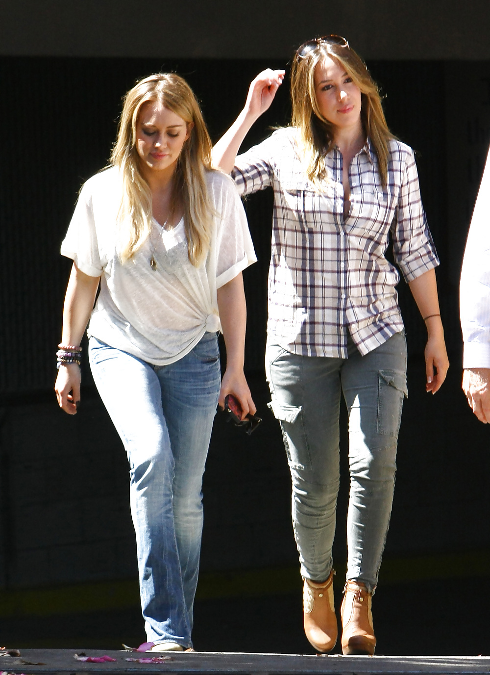 Hilary Duff see thru to bra out & about with Haylie in LA #5315618