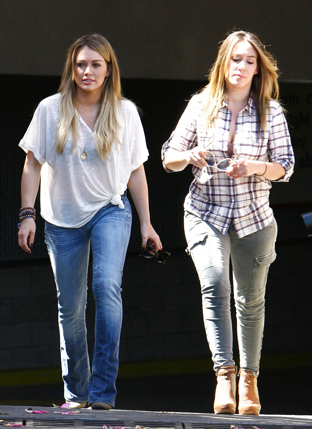 Hilary Duff see thru to bra out & about with Haylie in LA #5315644