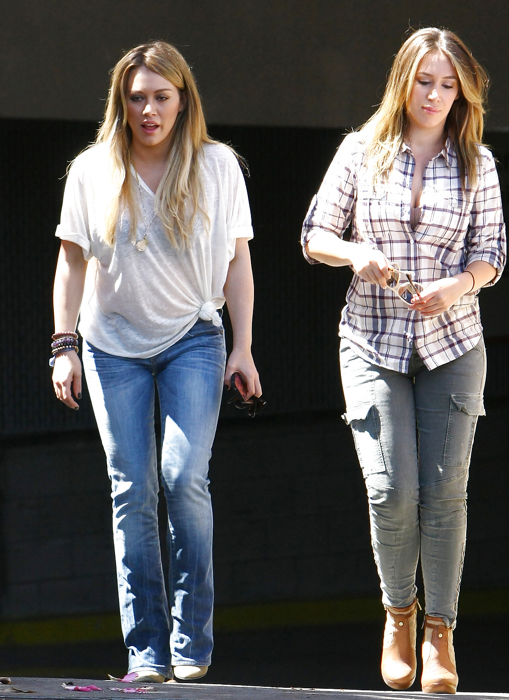 Hilary Duff Sehen Durch Bra Aus Und über Mit Haylie In La #5315821