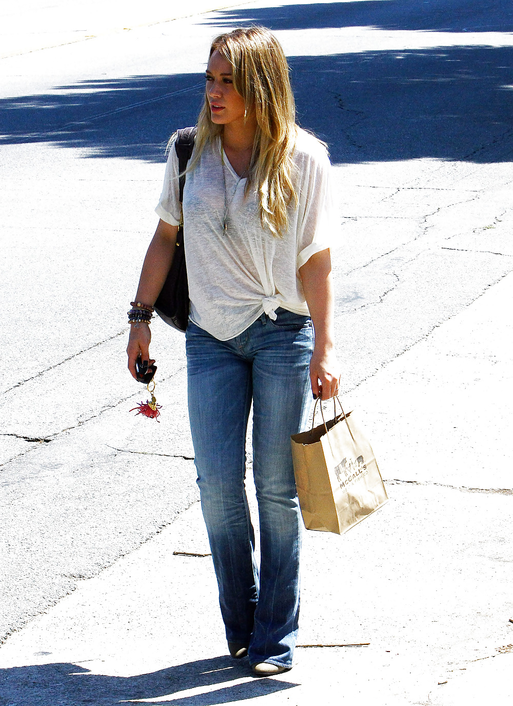 Hilary Duff see thru to bra out & about with Haylie in LA #5315844