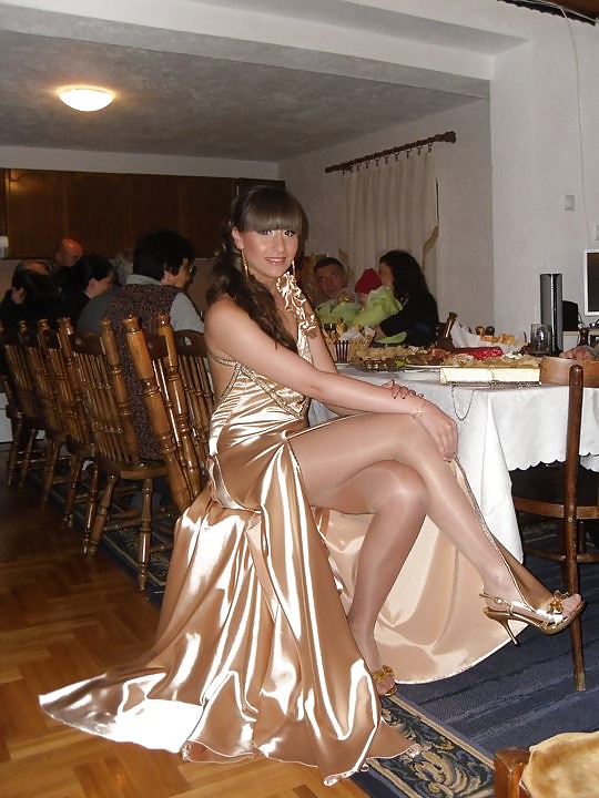 Nylon Diskotussis in eleganten Outfits die mich steif machen #6514298