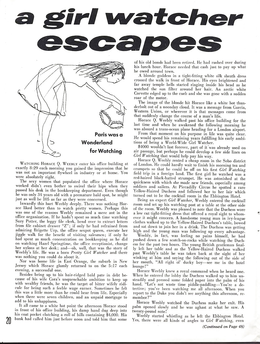 Vintage Magazines The Girl Watcher - 1959 June #2141268