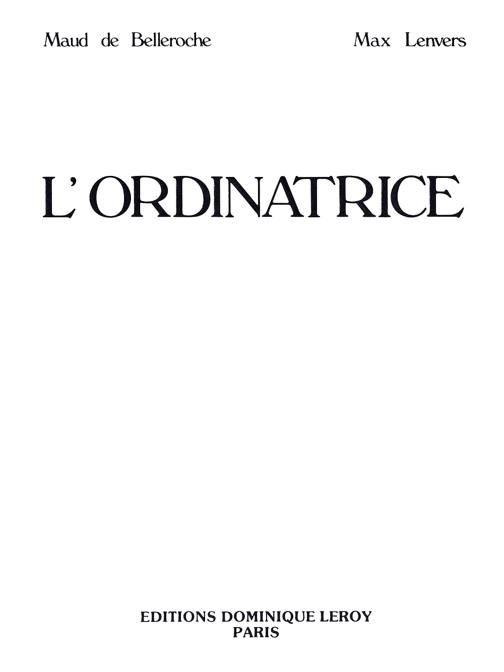 L'ordinatrice (fra)
 #18019998