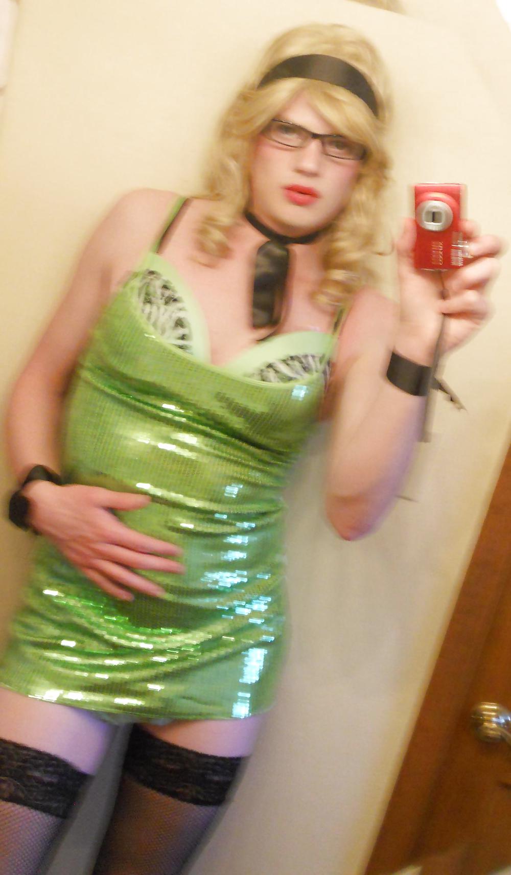 Green Sequin Dress Sissy Vanessa #12969102