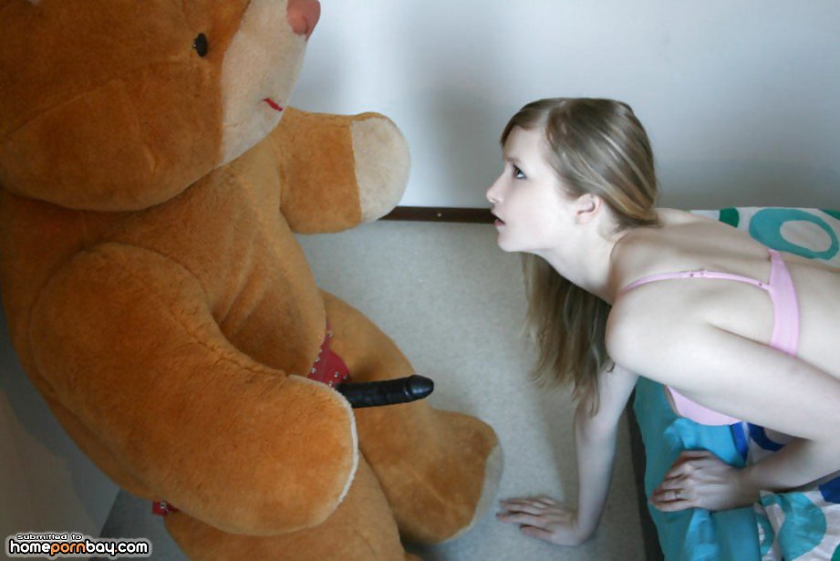 Blowjob and sex with teddy bear #12464601