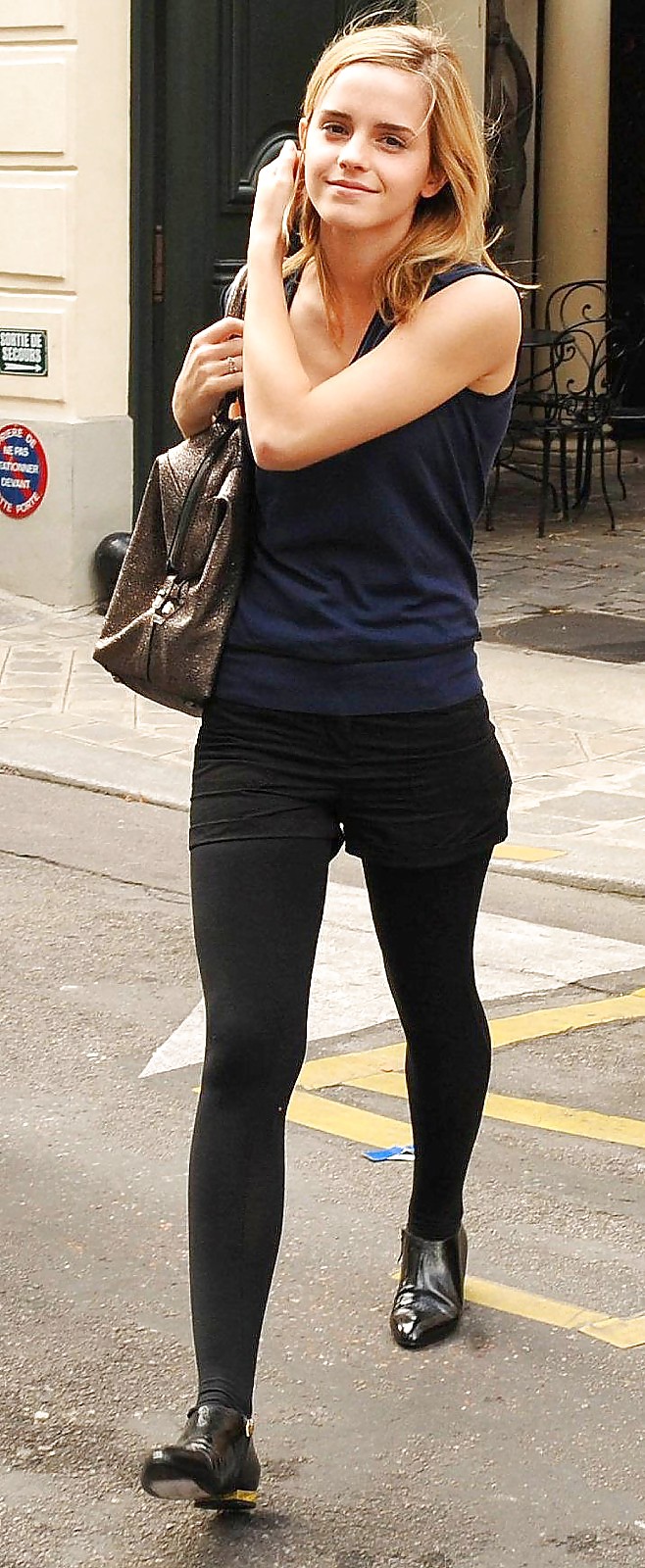 Emma Watson black pantyhose #14280792