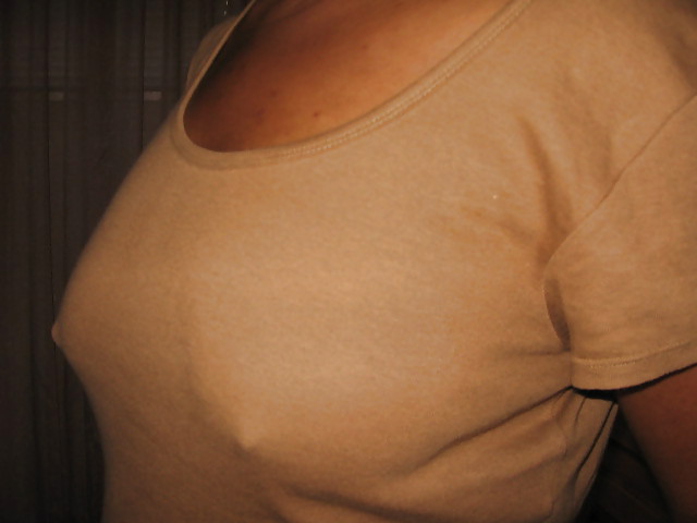 Nipple poking through shirt #6140566
