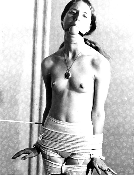 Vintage girl getting very tied up #16519287