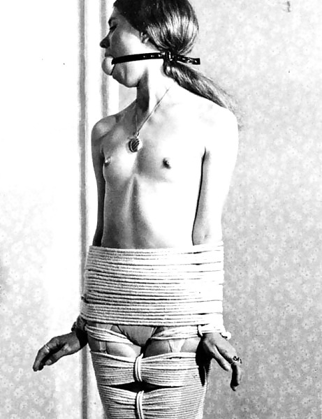 Vintage girl getting very tied up #16519295