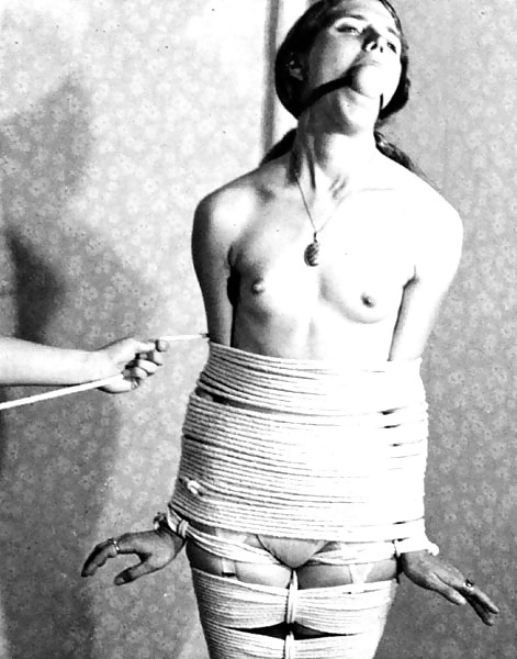 Vintage girl getting very tied up #16519300