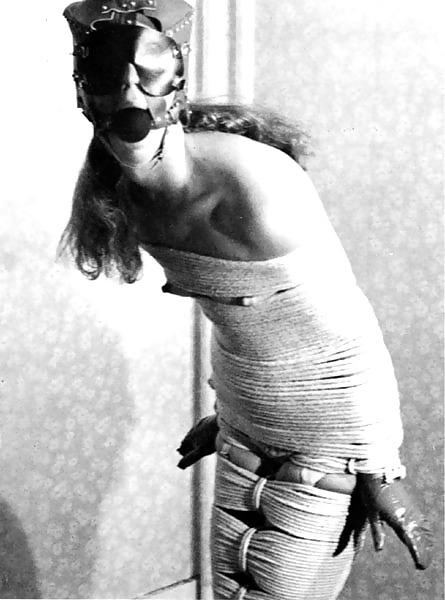 Vintage girl getting very tied up #16519335