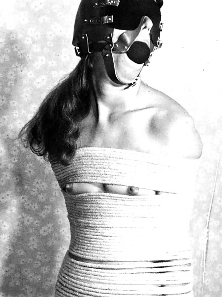 Vintage girl getting very tied up #16519342