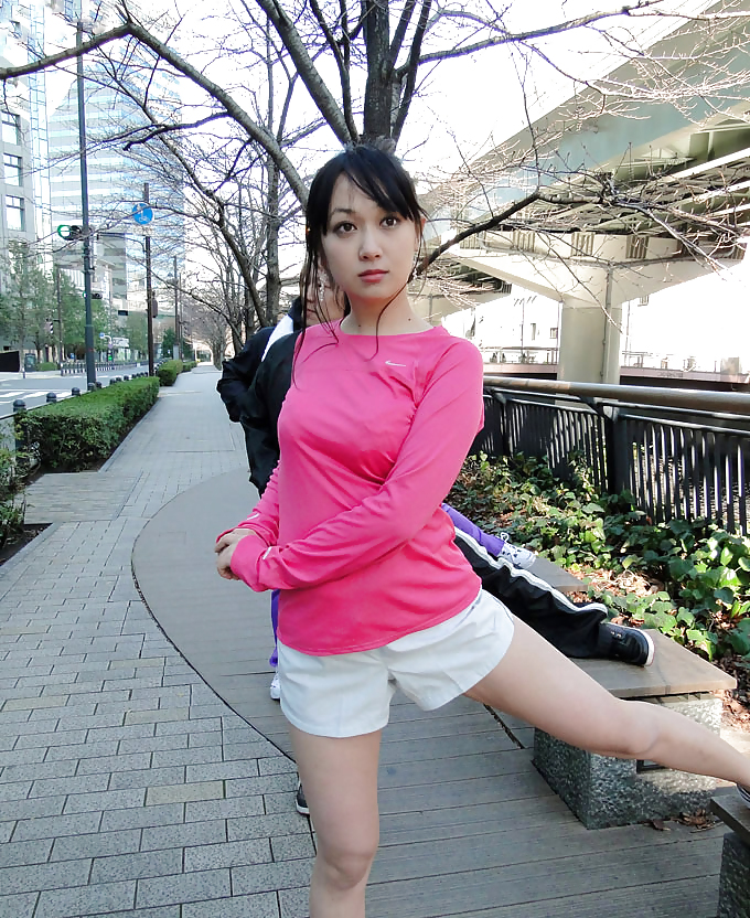 Japanese girl morning workout #11395206