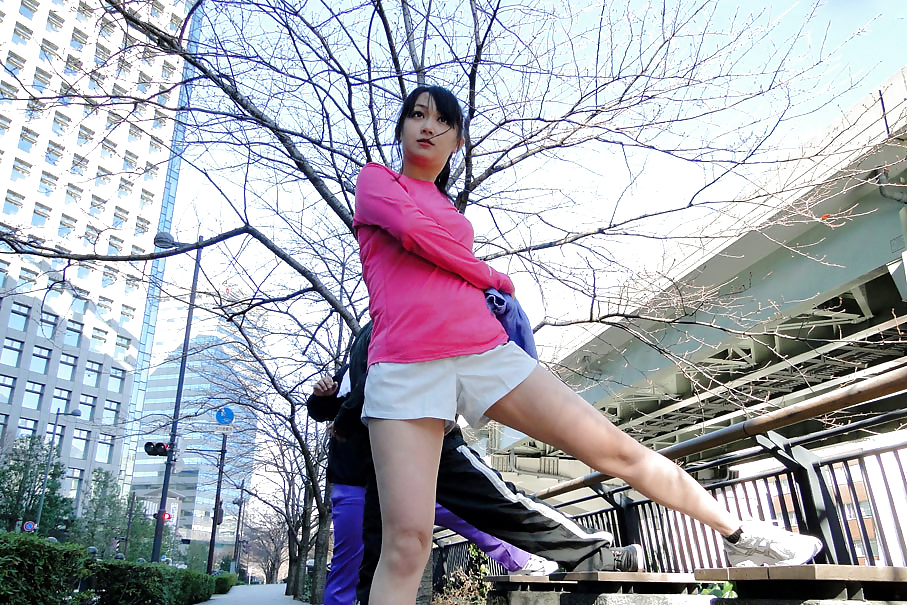 Japanese girl morning workout #11395220