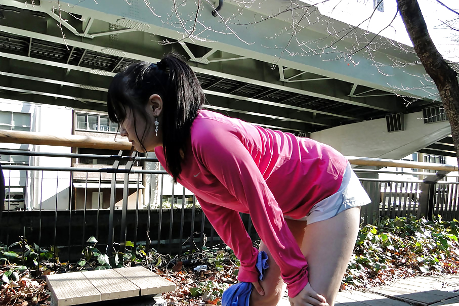 Japanese girl morning workout #11395243