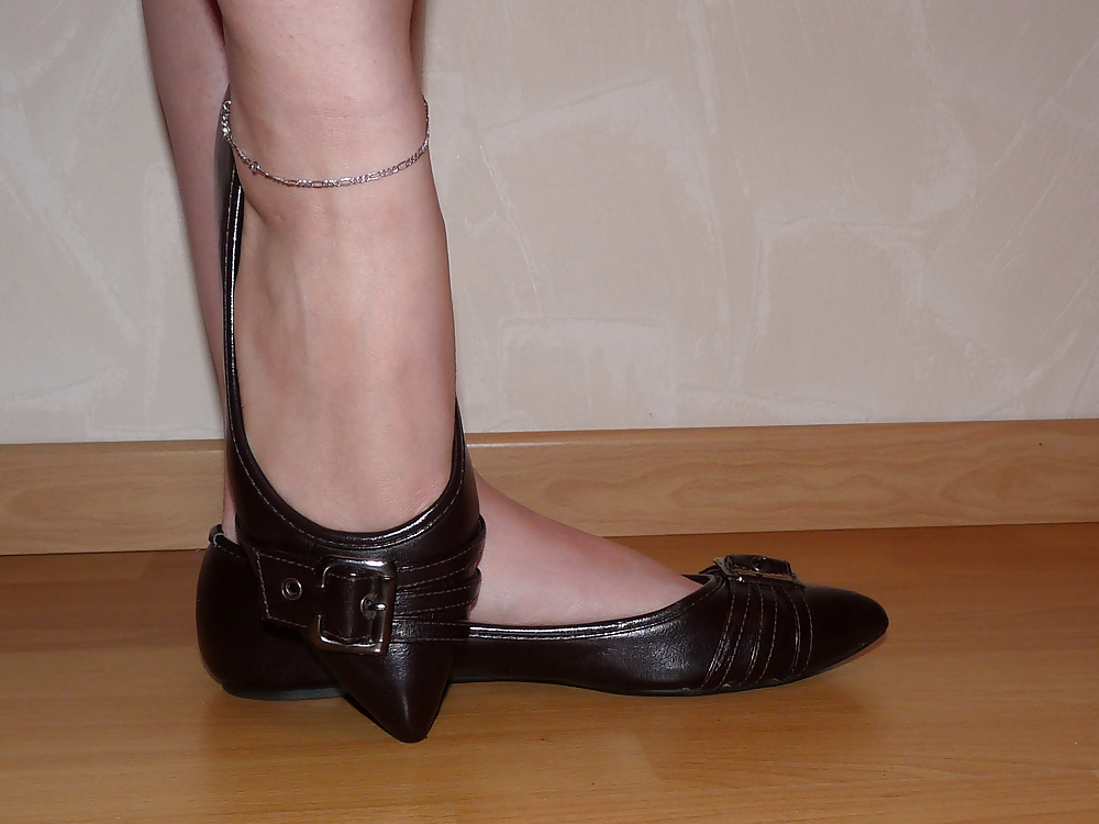 Wifes Sexy Appartements Cuir Noir Ballerine Ballet Chaussures 2 #19330432