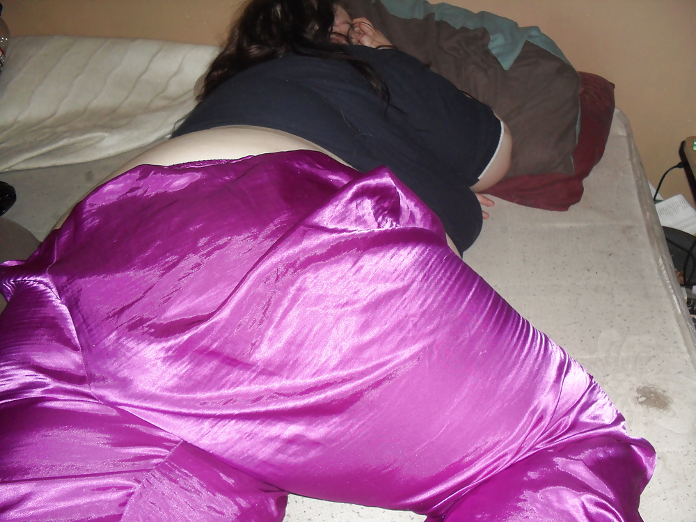 BBW Chav Whore In Satin Trousers #8622607