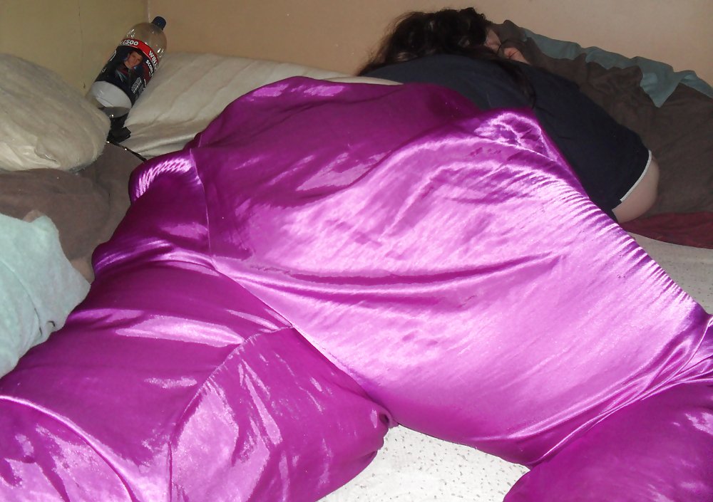 BBW Chav Whore In Satin Trousers #8622641