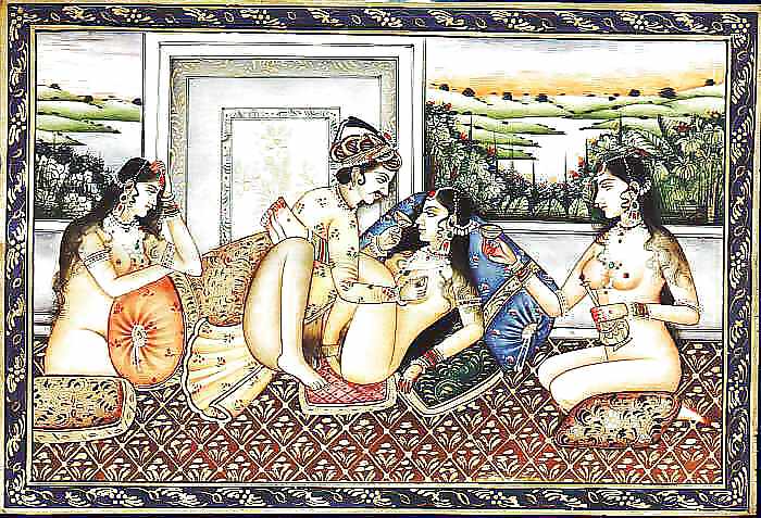 Drawn Ero and Porn Art 1 - Indian Miniatures Mughal Period #5489154