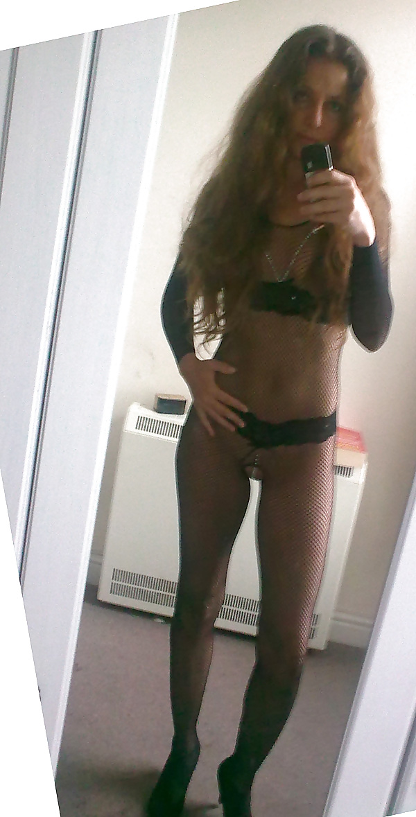 Fishnet open-crotch catsuit #5398659