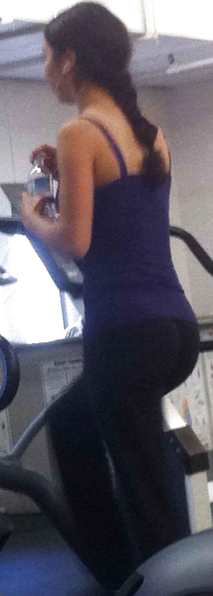 Candid Brunette Working Out In Spandex #10361155