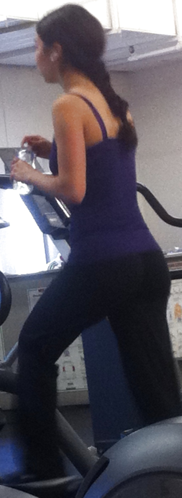 Candid Brunette Working Out In Spandex #10361163