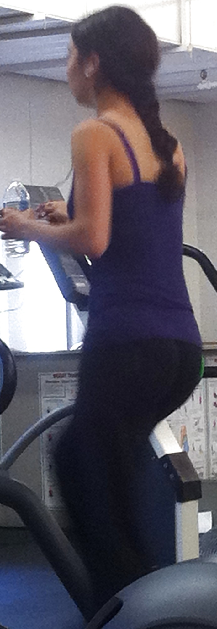 Candid Brunette Working Out In Spandex #10361168