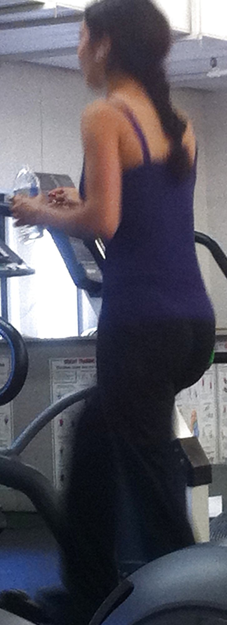 Candid Brunette Working Out In Spandex #10361176