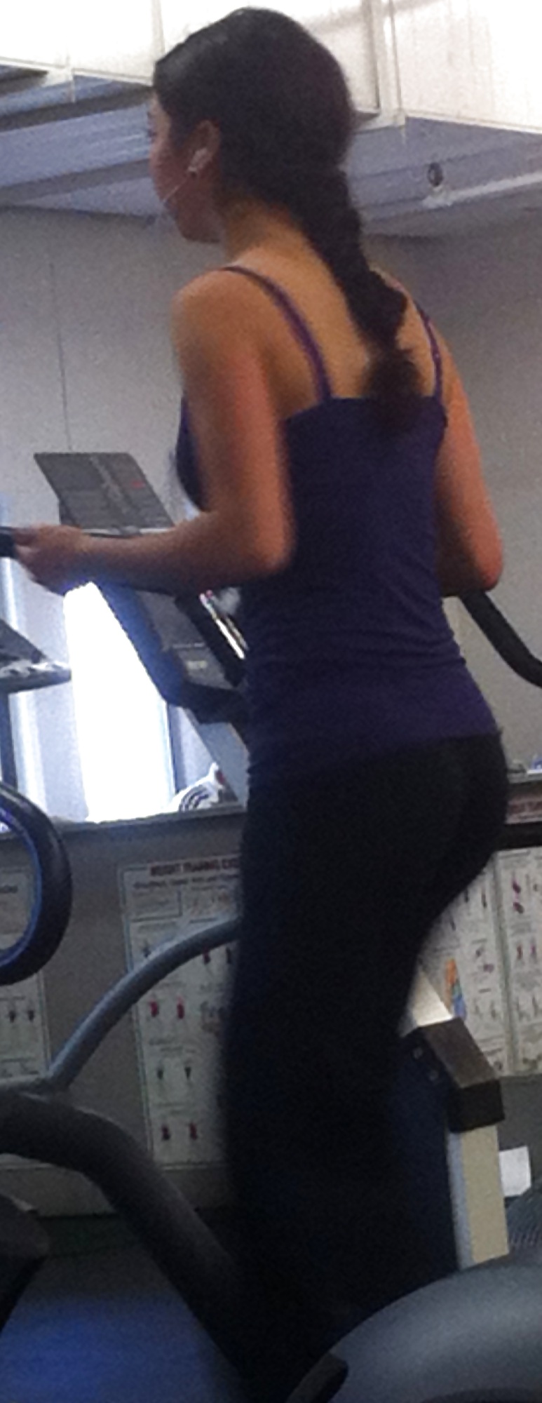 Candid Brunette Working Out In Spandex #10361181