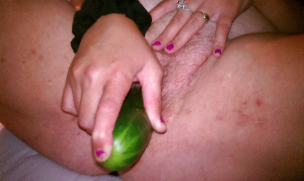 Sexy bbw with cucumber #7660745