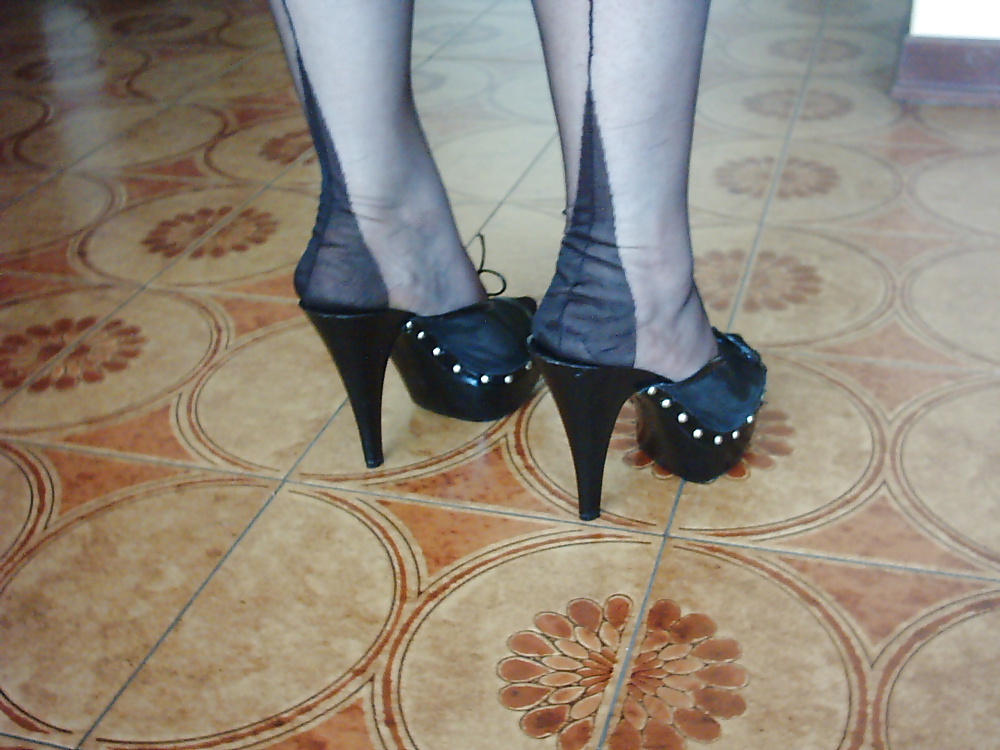 My Feet and Legs in Seamed Stockings!!! #11971073