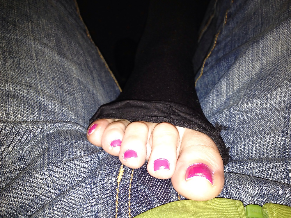 Bored on the train, toes out #15054833