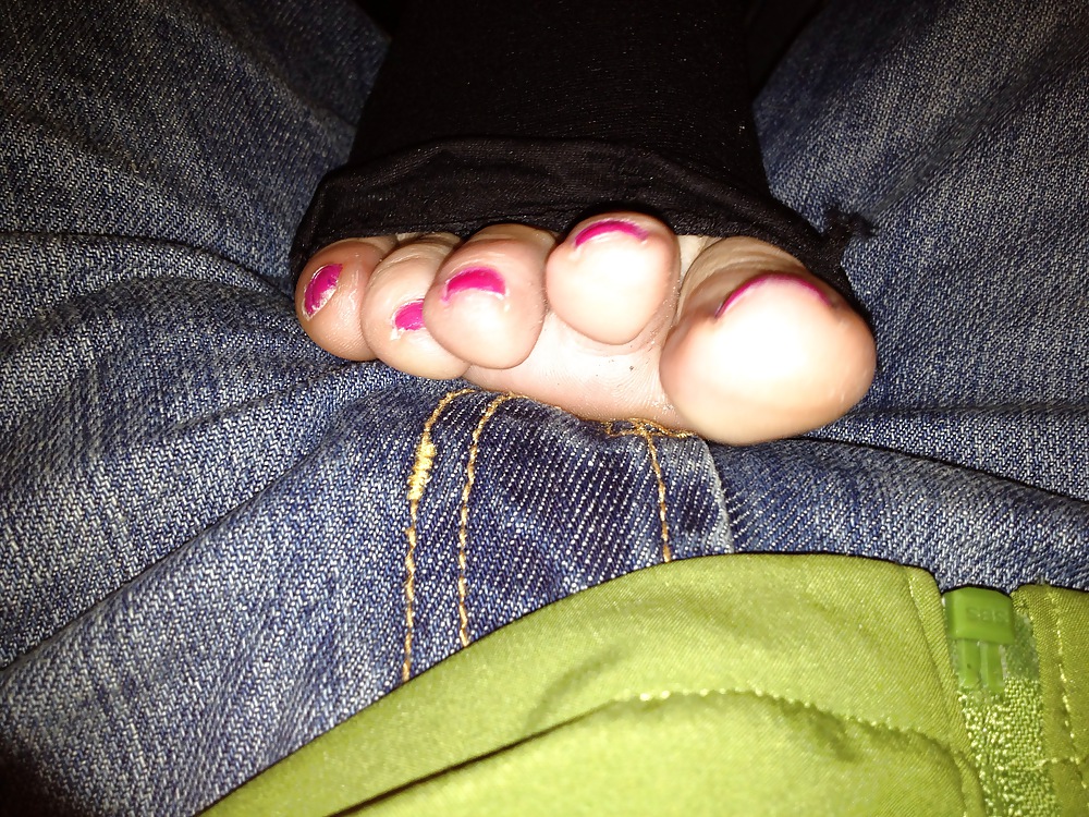 Bored on the train, toes out #15054843