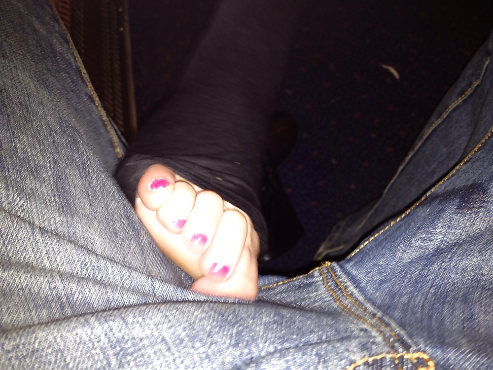 Bored on the train, toes out #15054878