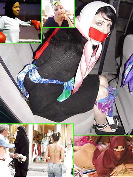 Jilbab & hijab & niqab & arabo & tudung turbante in auto
 #15837460