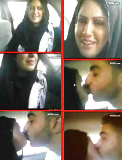 Jilbab & hijab & niqab & arab & tudung turban in car #15837478
