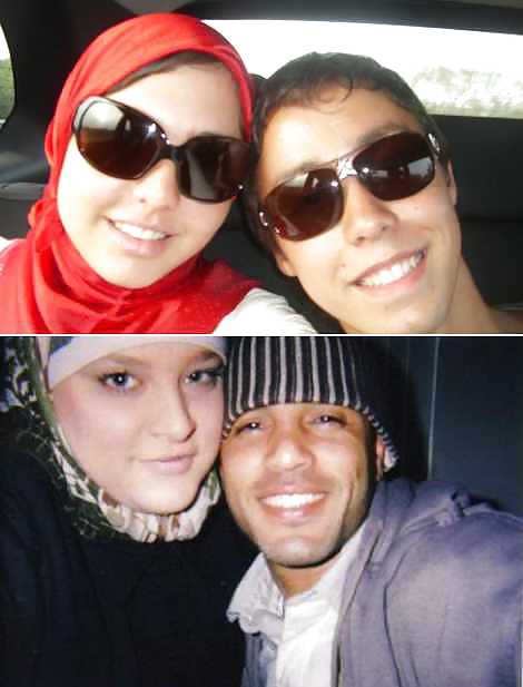 Jilbab & hijab & niqab & arab & tudung turban in car #15837482