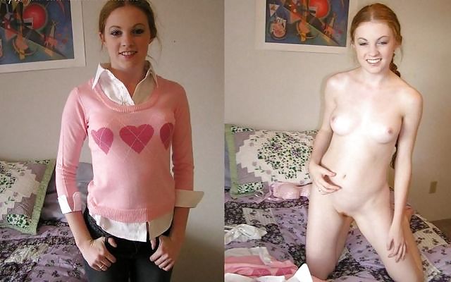 Teens dressed undressed Before and after #15519819