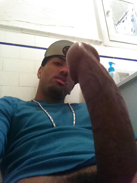 In the bathroom my dick kinda hard #3217920