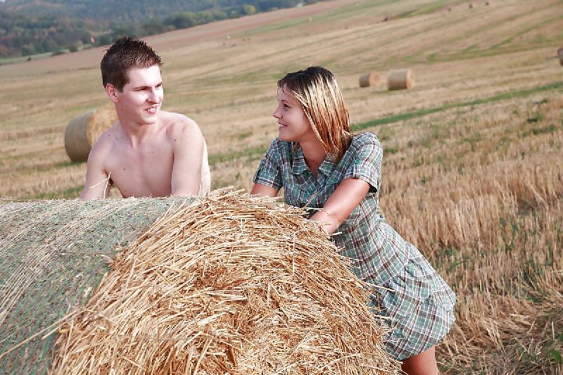 Young couple fucking in a field #11232666