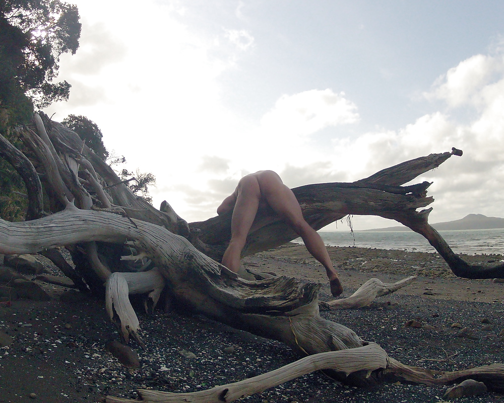 Nude at a public beach #14407275