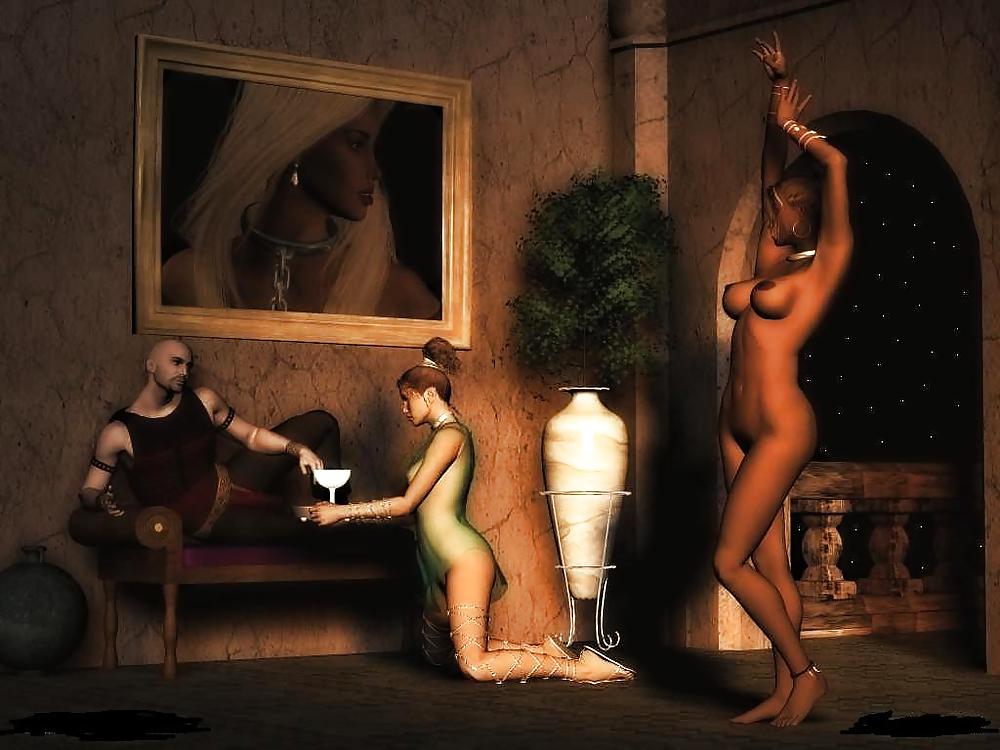 The Slaves and Ladies of the Harem. #15778998