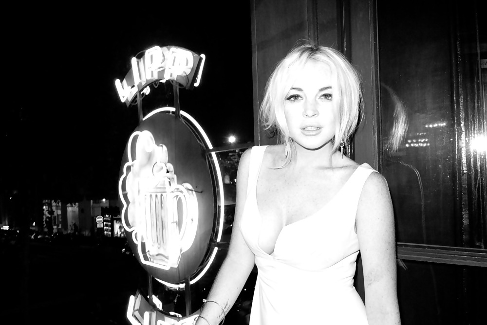 Lindsay Lohan ... White Photoshoot In White Dress #15565939
