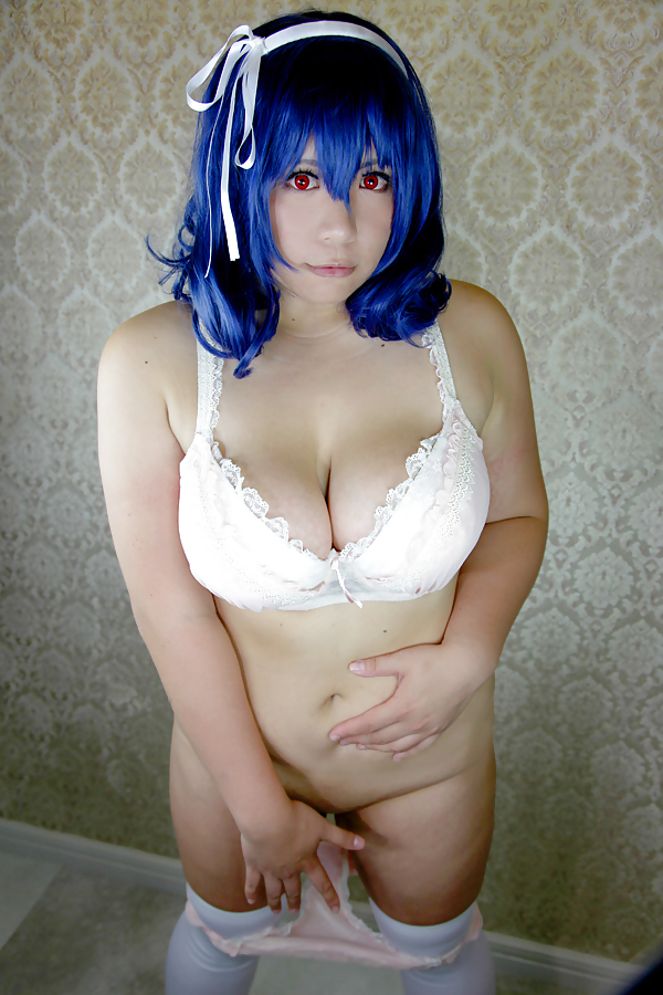 Japanese Big Tits Blue Hair Cosplay #9142296
